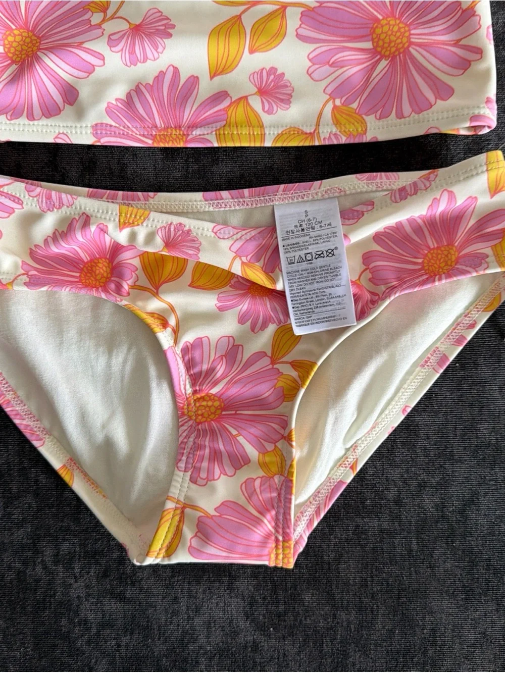 Gap Girls Two-Piece Floral Tankini Set - Pink & Yellow Flowers